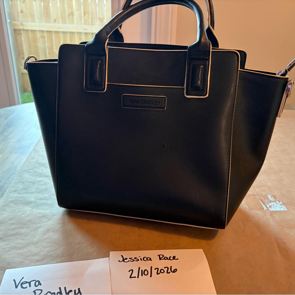Vera Bradley Black Satchel Bag